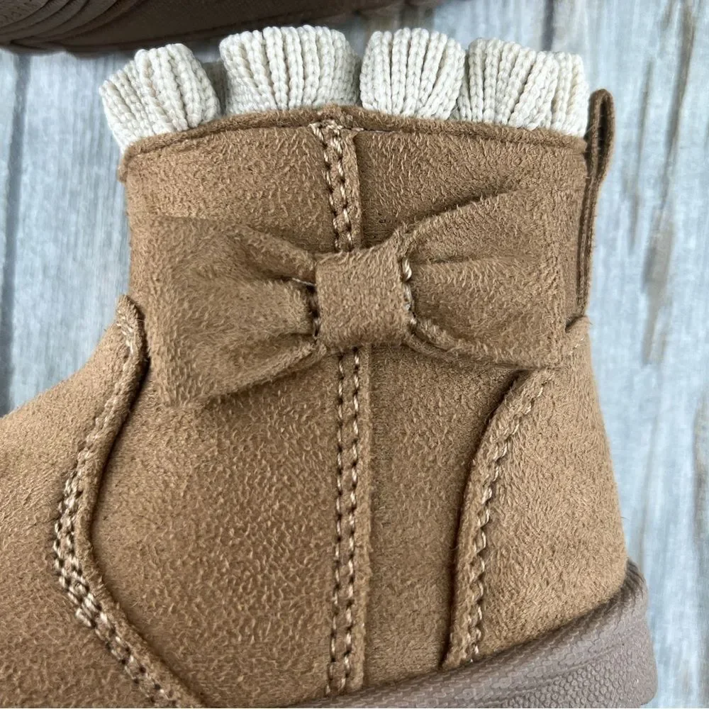 Baby Girls Faux Fur Shearing Boots Shoes Size 3